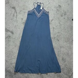 NWT* Lovestitch Maxi Slip Dress Blue V-Neck Boho Festival Fairy -Women's Size M